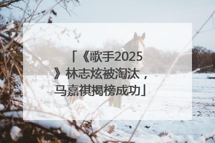 《歌手2025》林志炫被淘汰，马嘉祺揭榜成功