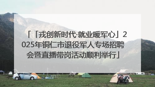 「戎创新时代·就业暖军心」2025年铜仁市退役军人专场招聘会暨直播带岗活动顺利举行