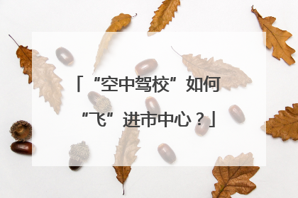 “空中驾校”如何“飞”进市中心？