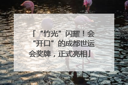 “竹光”闪耀！会“开口”的成都世运会奖牌，正式亮相