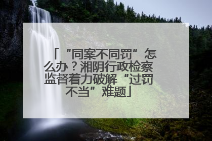 “同案不同罚”怎么办？湘阴行政检察监督着力破解“过罚不当”难题