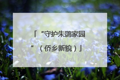 “守护朱鹮家园”（侨乡新貌）