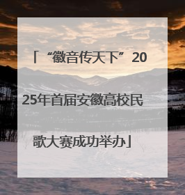 “徽音传天下”2025年首届安徽高校民歌大赛成功举办