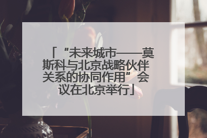 “未来城市——莫斯科与北京战略伙伴关系的协同作用”会议在北京举行