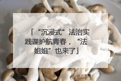 “沉浸式”法治实践课护航青春，“法姐姐”也来了