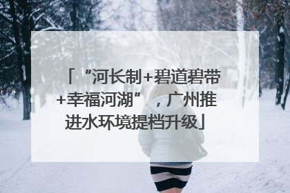 “河长制+碧道碧带+幸福河湖”，广州推进水环境提档升级