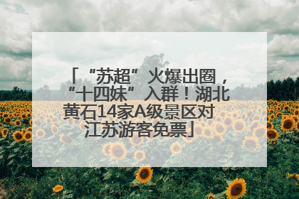 “苏超”火爆出圈，“十四妹”入群！湖北黄石14家A级景区对江苏游客免票