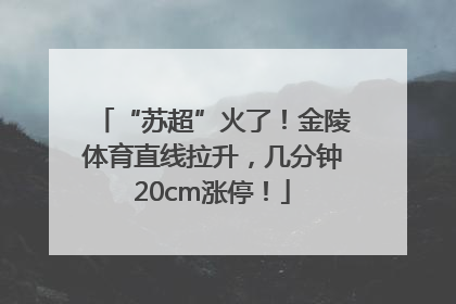 “苏超”火了！金陵体育直线拉升，几分钟20cm涨停！