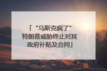 “马斯克疯了” 特朗普威胁终止对其政府补贴及合同