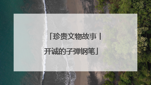 珍贵文物故事丨开诚的子弹钢笔
