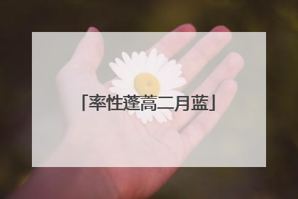 率性蓬蒿二月蓝