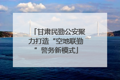 甘肃民勤公安聚力打造“空地联勤”警务新模式