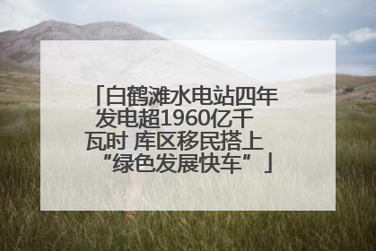 白鹤滩水电站四年发电超1960亿千瓦时 库区移民搭上“绿色发展快车”