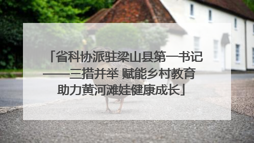 省科协派驻梁山县第一书记——三措并举 赋能乡村教育 助力黄河滩娃健康成长