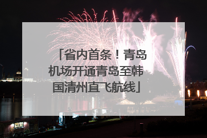 省内首条！青岛机场开通青岛至韩国清州直飞航线
