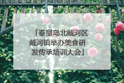 秦皇岛北戴河区戴河镇举办美食研发传承培训大会