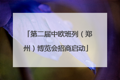 第二届中欧班列（郑州）博览会招商启动