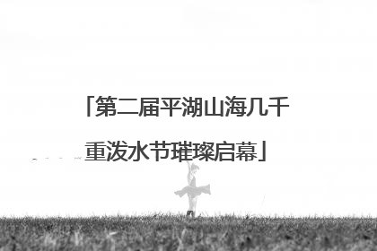 第二届平湖山海几千重泼水节璀璨启幕