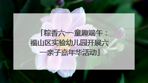 粽香六一·童趣端午：福山区实验幼儿园开展六一亲子嘉年华活动