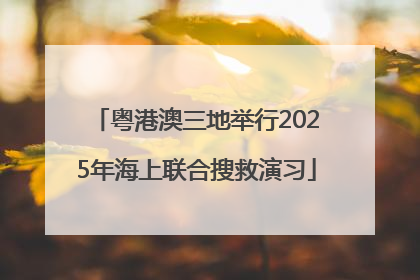 粤港澳三地举行2025年海上联合搜救演习