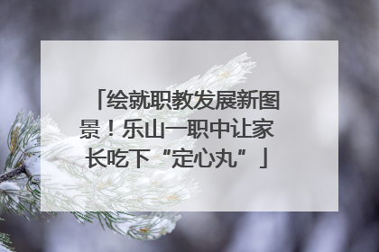 绘就职教发展新图景！乐山一职中让家长吃下“定心丸”