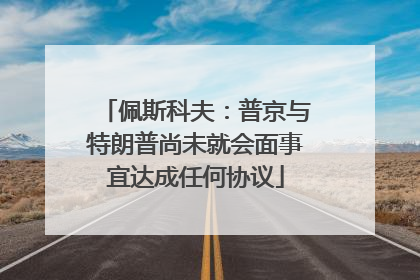 佩斯科夫：普京与特朗普尚未就会面事宜达成任何协议