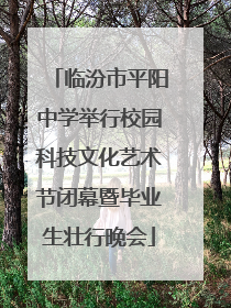 临汾市平阳中学举行校园科技文化艺术节闭幕暨毕业生壮行晚会