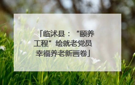 临沭县：“颐养工程”绘就老党员幸福养老新画卷