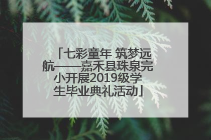 七彩童年 筑梦远航——嘉禾县珠泉完小开展2019级学生毕业典礼活动