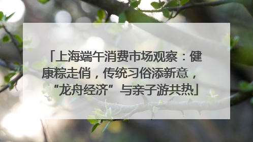 上海端午消费市场观察：健康粽走俏，传统习俗添新意，“龙舟经济”与亲子游共热