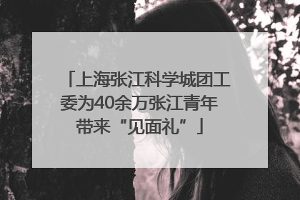 上海张江科学城团工委为40余万张江青年带来“见面礼”
