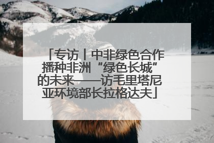 专访丨中非绿色合作播种非洲“绿色长城”的未来——访毛里塔尼亚环境部长拉格达夫