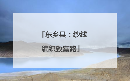 东乡县：纱线编织致富路