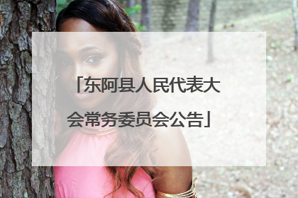 东阿县人民代表大会常务委员会公告