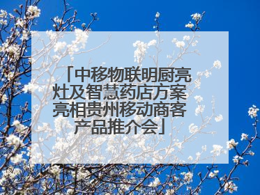 中移物联明厨亮灶及智慧药店方案亮相贵州移动商客产品推介会
