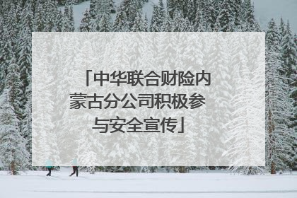 中华联合财险内蒙古分公司积极参与安全宣传