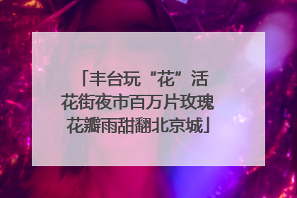 丰台玩“花”活 花街夜市百万片玫瑰花瓣雨甜翻北京城