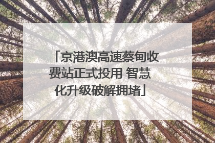 京港澳高速蔡甸收费站正式投用 智慧化升级破解拥堵