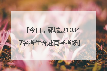 今日，郓城县10347名考生奔赴高考考场