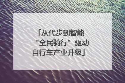 从代步到智能 “全民骑行”驱动自行车产业升级