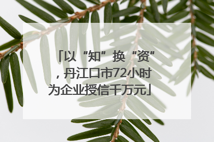 以“知”换“资”，丹江口市72小时为企业授信千万元