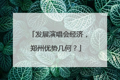 发展演唱会经济，郑州优势几何？