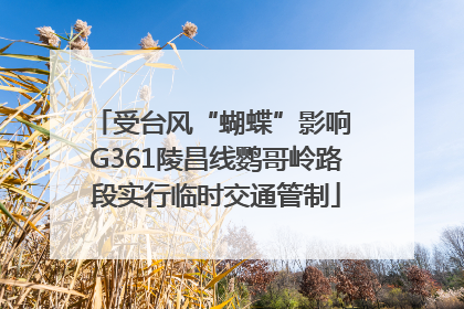 受台风“蝴蝶”影响 G361陵昌线鹦哥岭路段实行临时交通管制