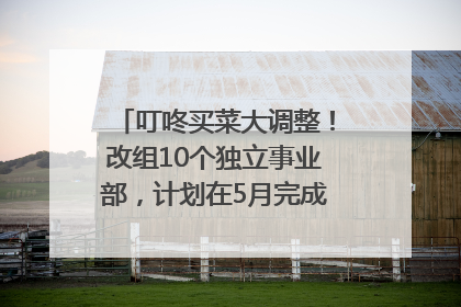 叮咚买菜大调整！改组10个独立事业部，计划在5月完成App端全面改版