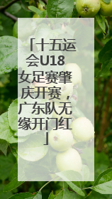 十五运会U18女足赛肇庆开赛，广东队无缘开门红