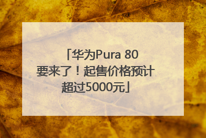 华为Pura 80要来了！起售价格预计超过5000元