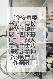 华安县委书记、县长赴华丰镇开展“四下基层”、深入贯彻中央八项规定精神学习教育工作调研