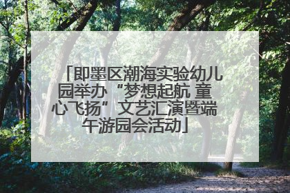 即墨区潮海实验幼儿园举办“梦想起航 童心飞扬”文艺汇演暨端午游园会活动