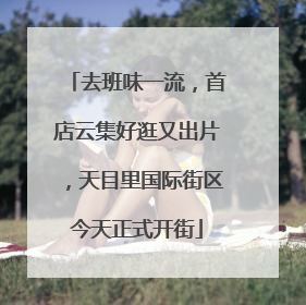 去班味一流，首店云集好逛又出片，天目里国际街区今天正式开街