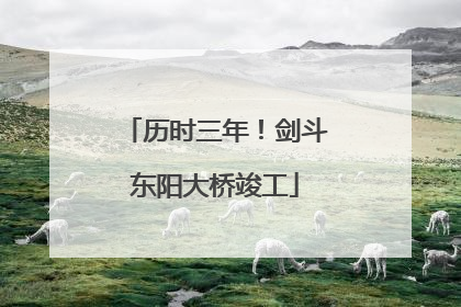 历时三年！剑斗东阳大桥竣工